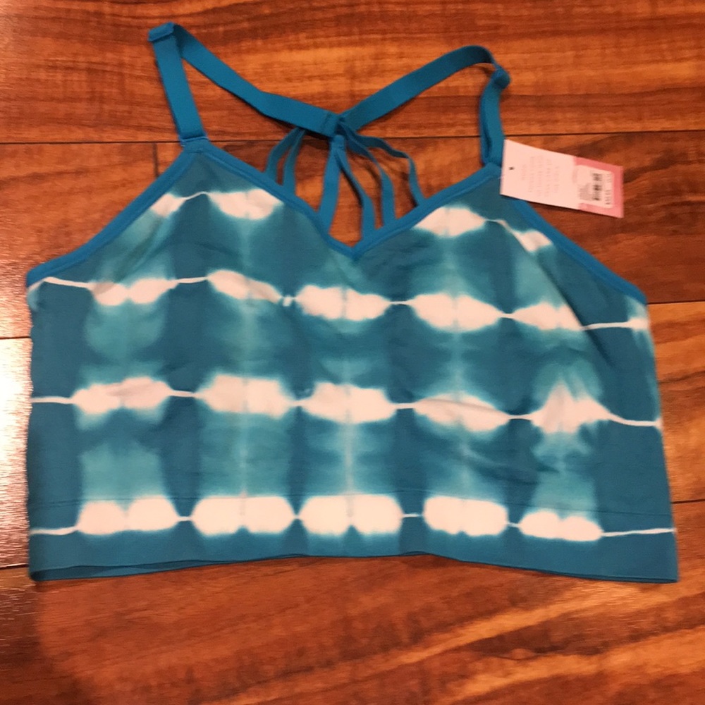 Cacique Turquoise Tie Dye Reversible Bralette